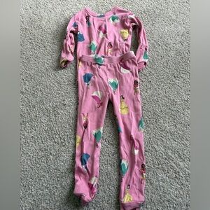 Disney Gap Princess Toddler Girl Long Pajamas 4T Pink